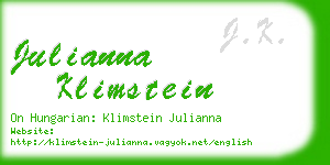 julianna klimstein business card